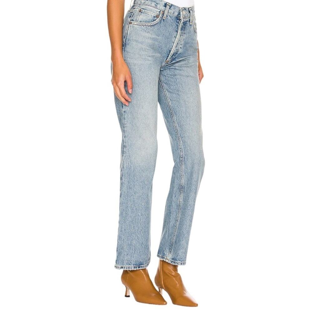 Agolde The Mid Rise Relaxed Bootcut Frayed Hem Size 28 - Picture 13 of 14
